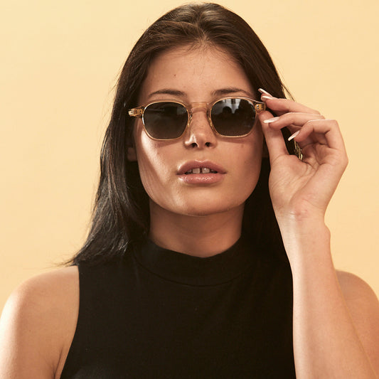 Lucius - Champagne with Gradient Green Polarised Lenses